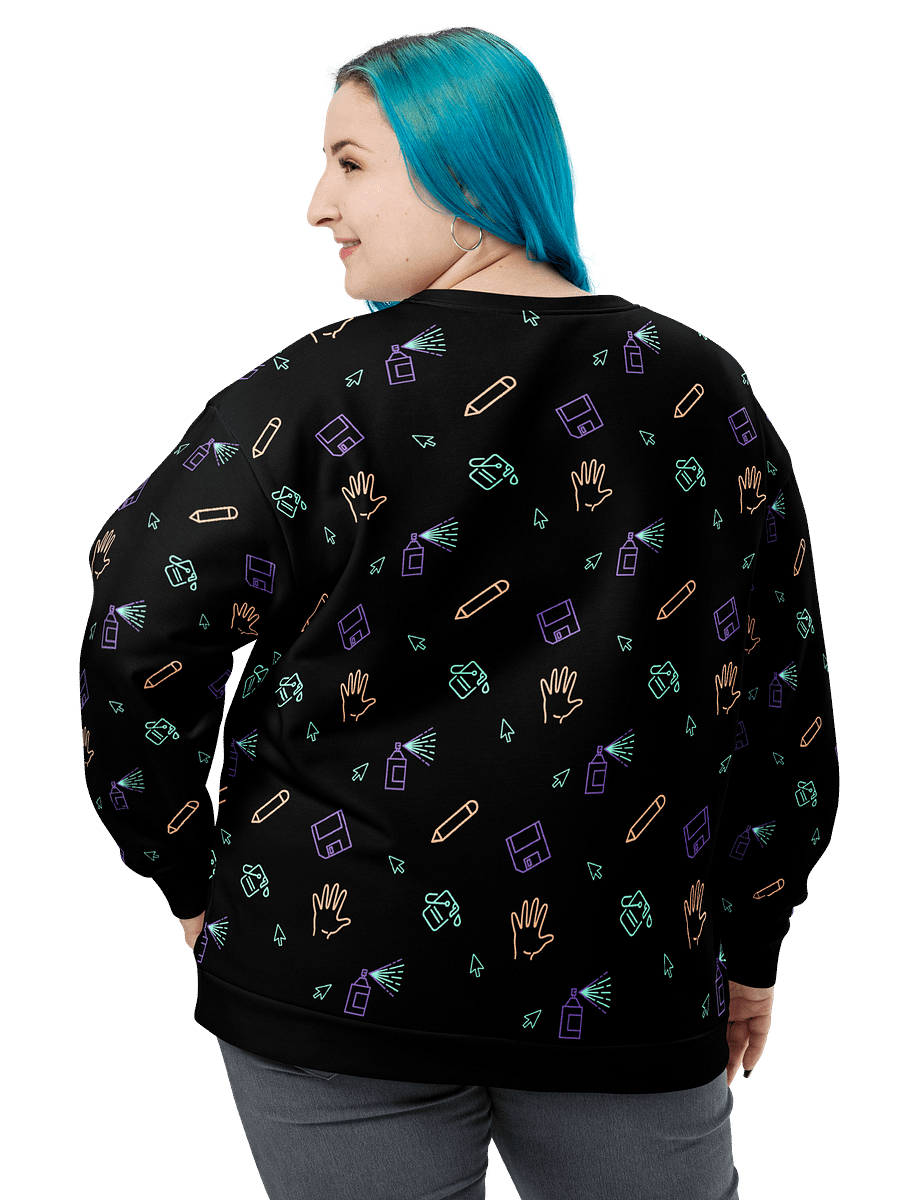 Computer lab pattern sweatshirt product image (2)