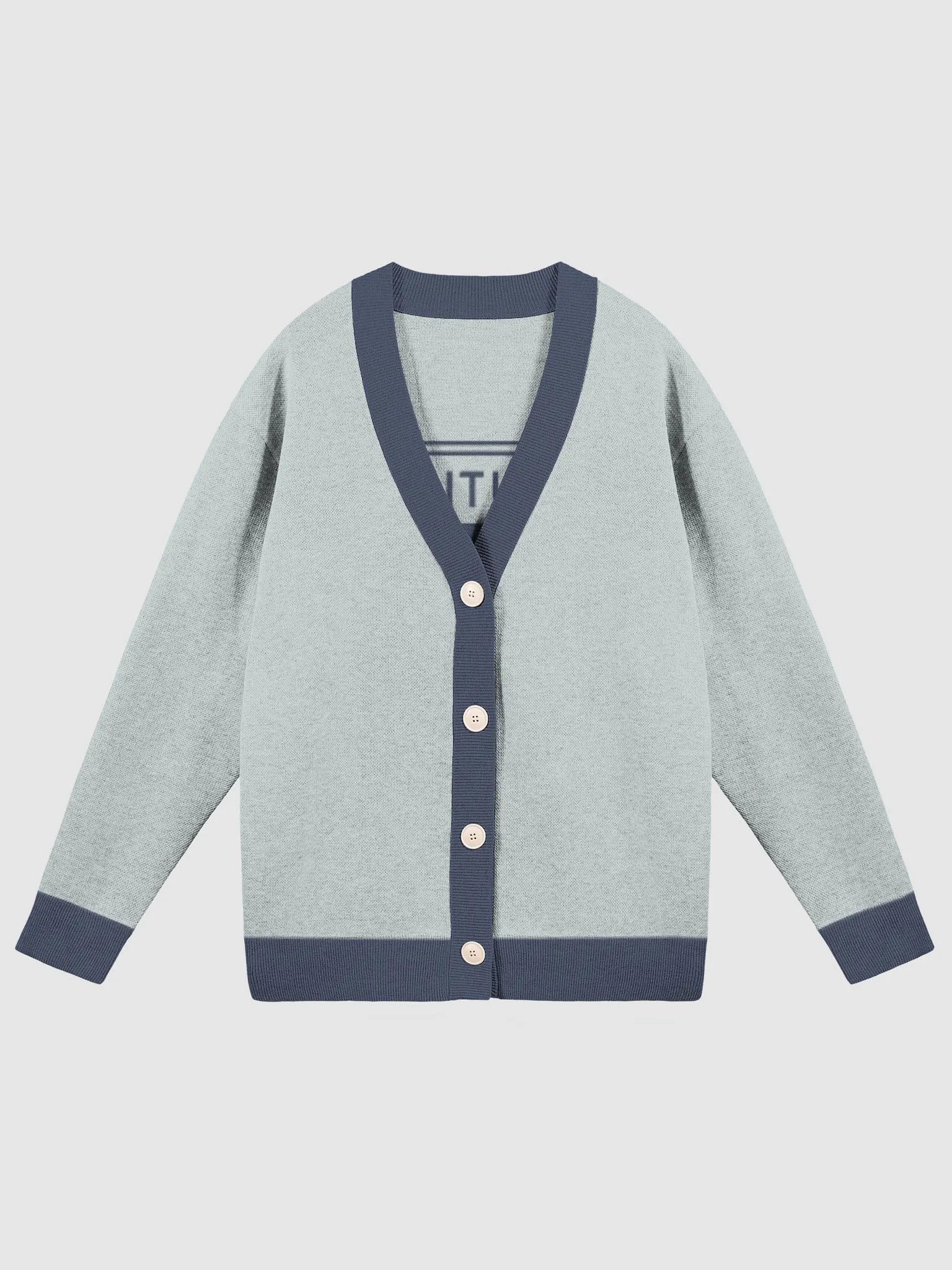 CAUTION: AuDHD BURNOUT (lg. design, duotone blue) knitwear cardigan product image (1)