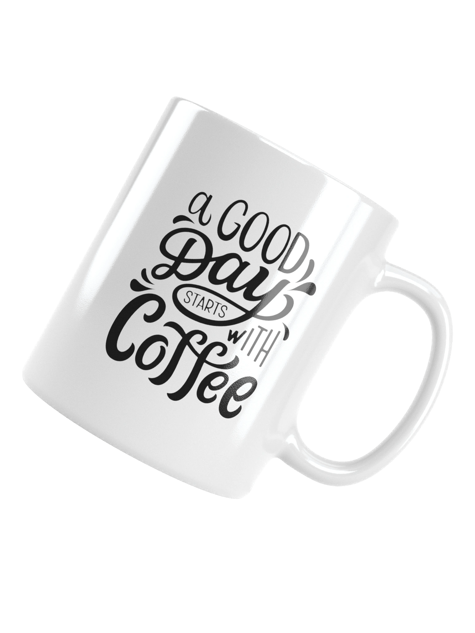 Ornate Morning Brew White Glossy Mug product image (5)