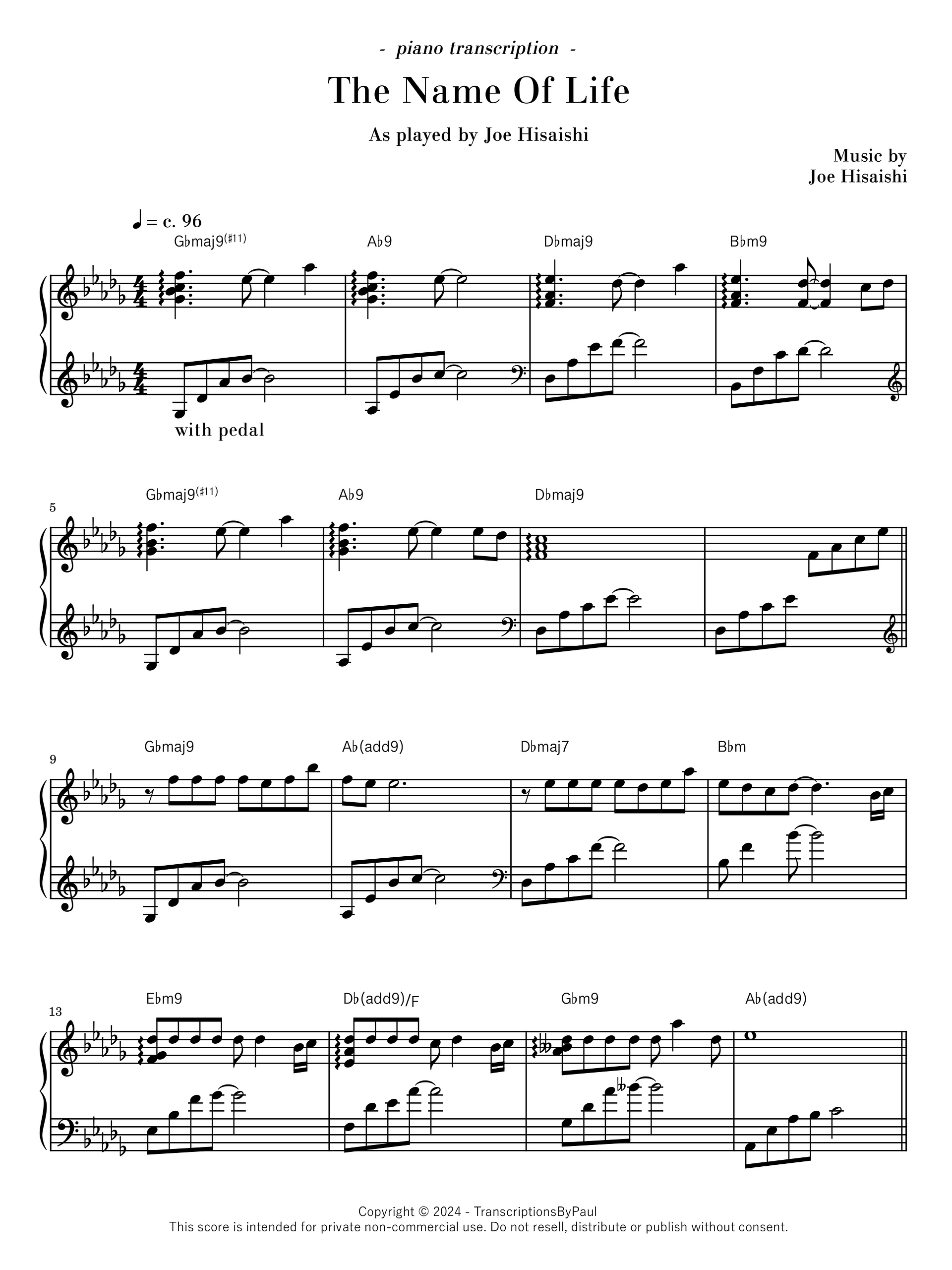 The Name Of Life - Joe Hisaishi product image (1)