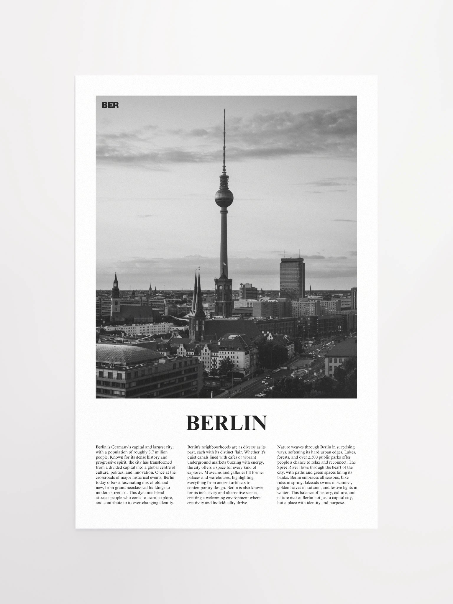 Berlin 01 Newspaper Poster product image (5)