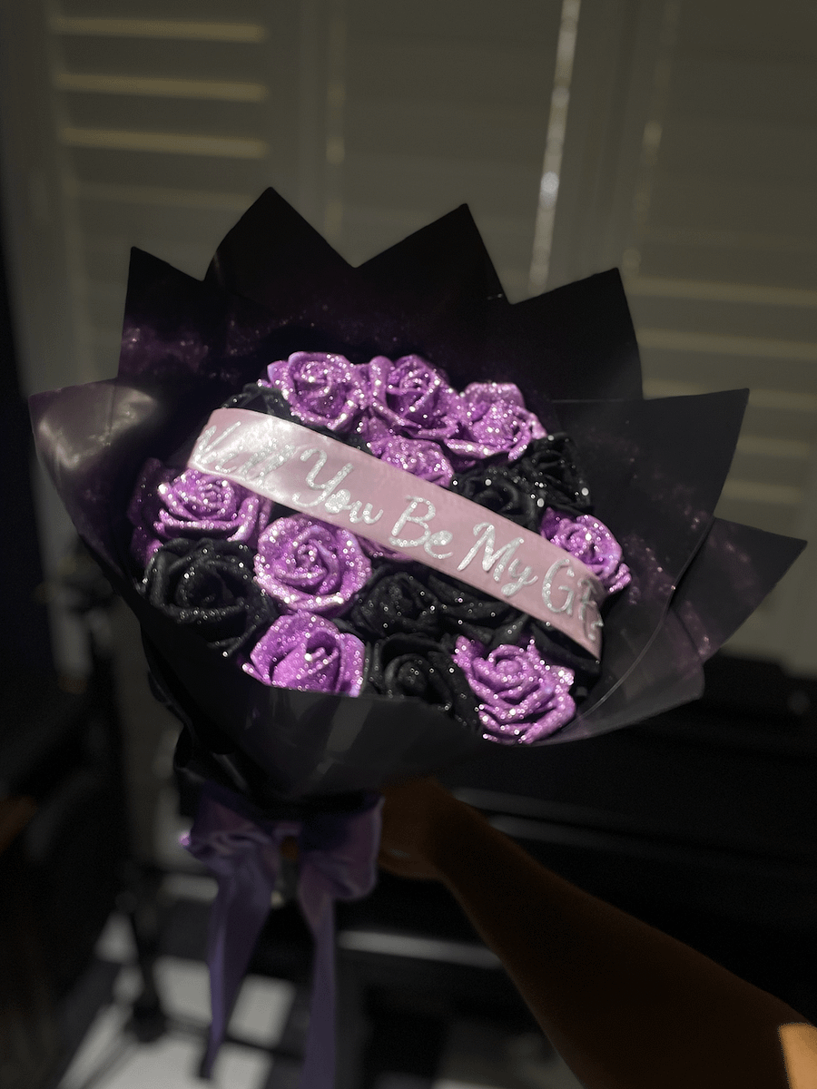 Purple & Black Glitter Bouquet product image (2)
