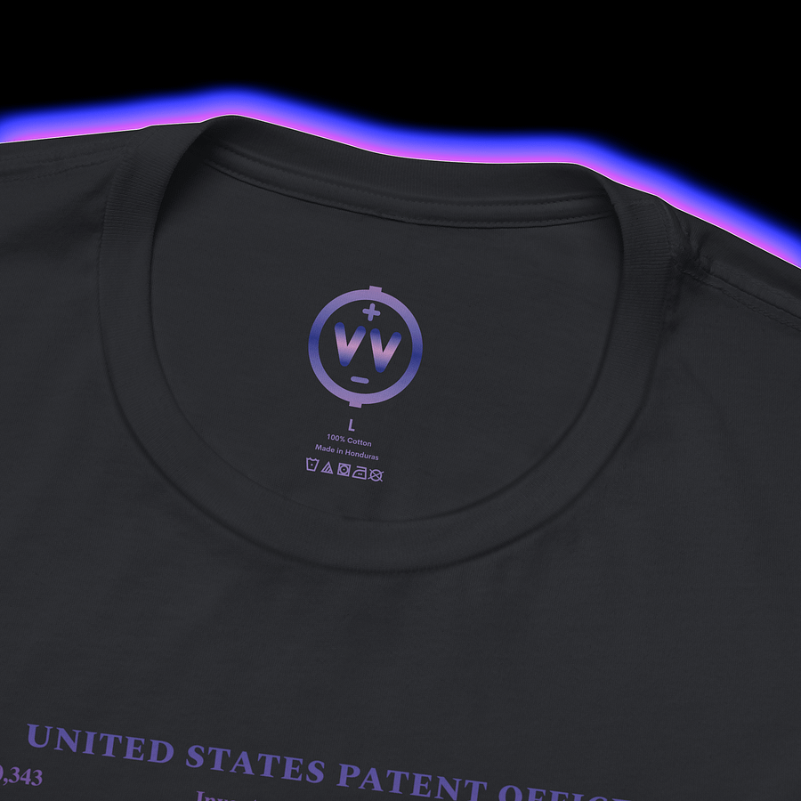 Polymoog T-Shirt - Moog Synth Patent 1977 (Vintage Analog Synthesizer) VIOLET PRINT product image (2)