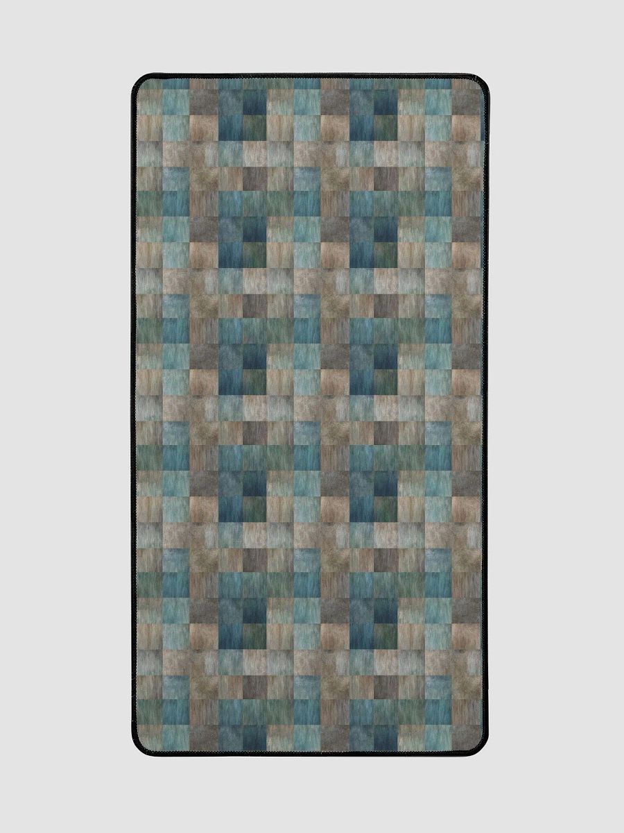 Desk Mat (31.5x15.5 inches) - Checkered Pattern in Blues, Greens, and Browns product image (2)