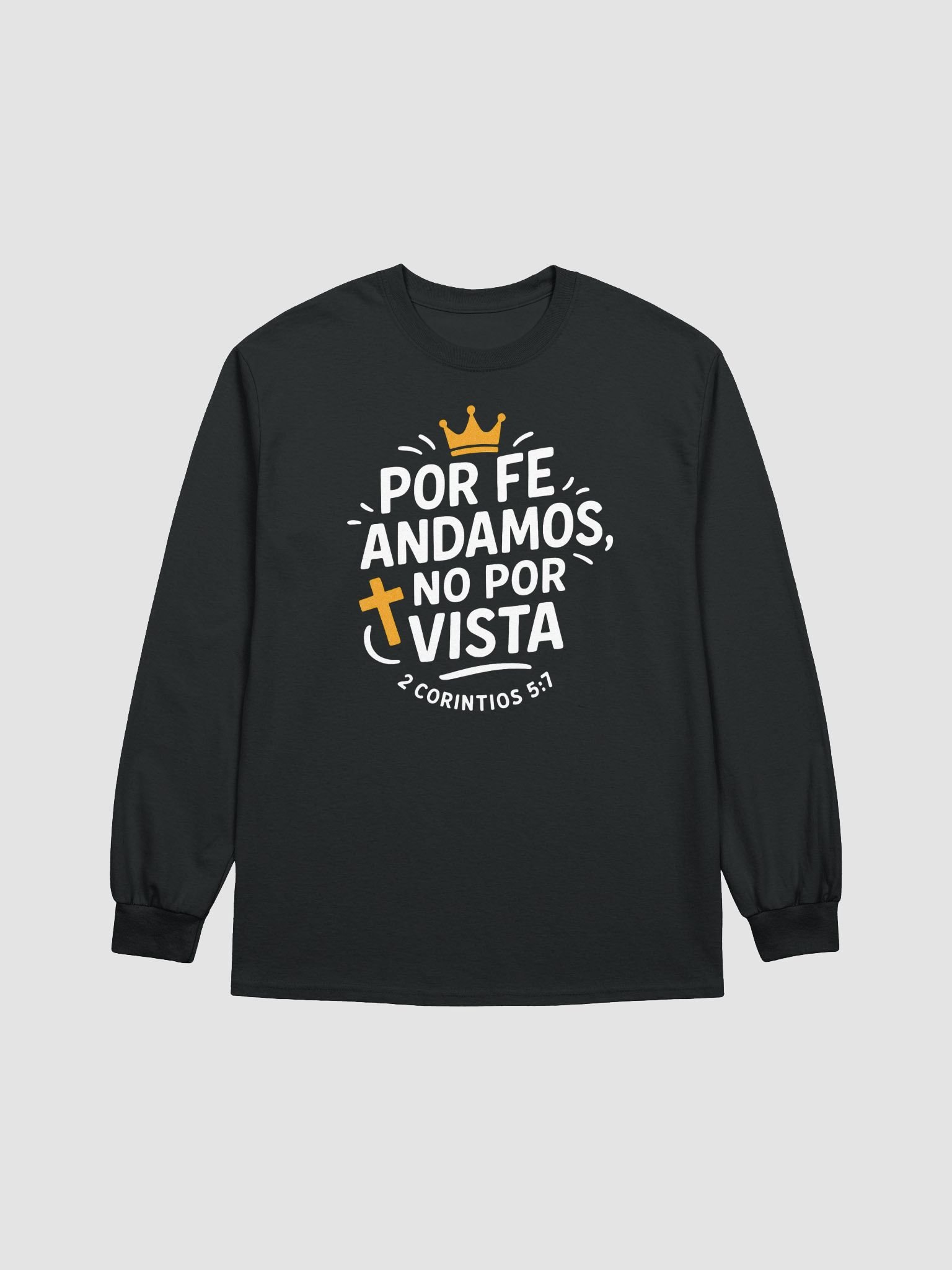 Camiseta Unisex Manga Larga | Por fe andamos no por vista product image (21)