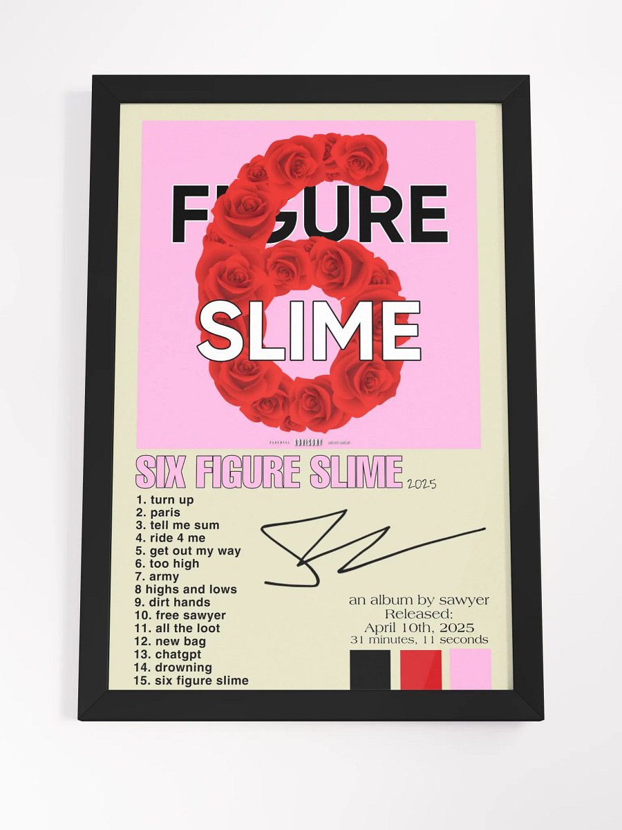 "six figure slime" album poster product image (8)
