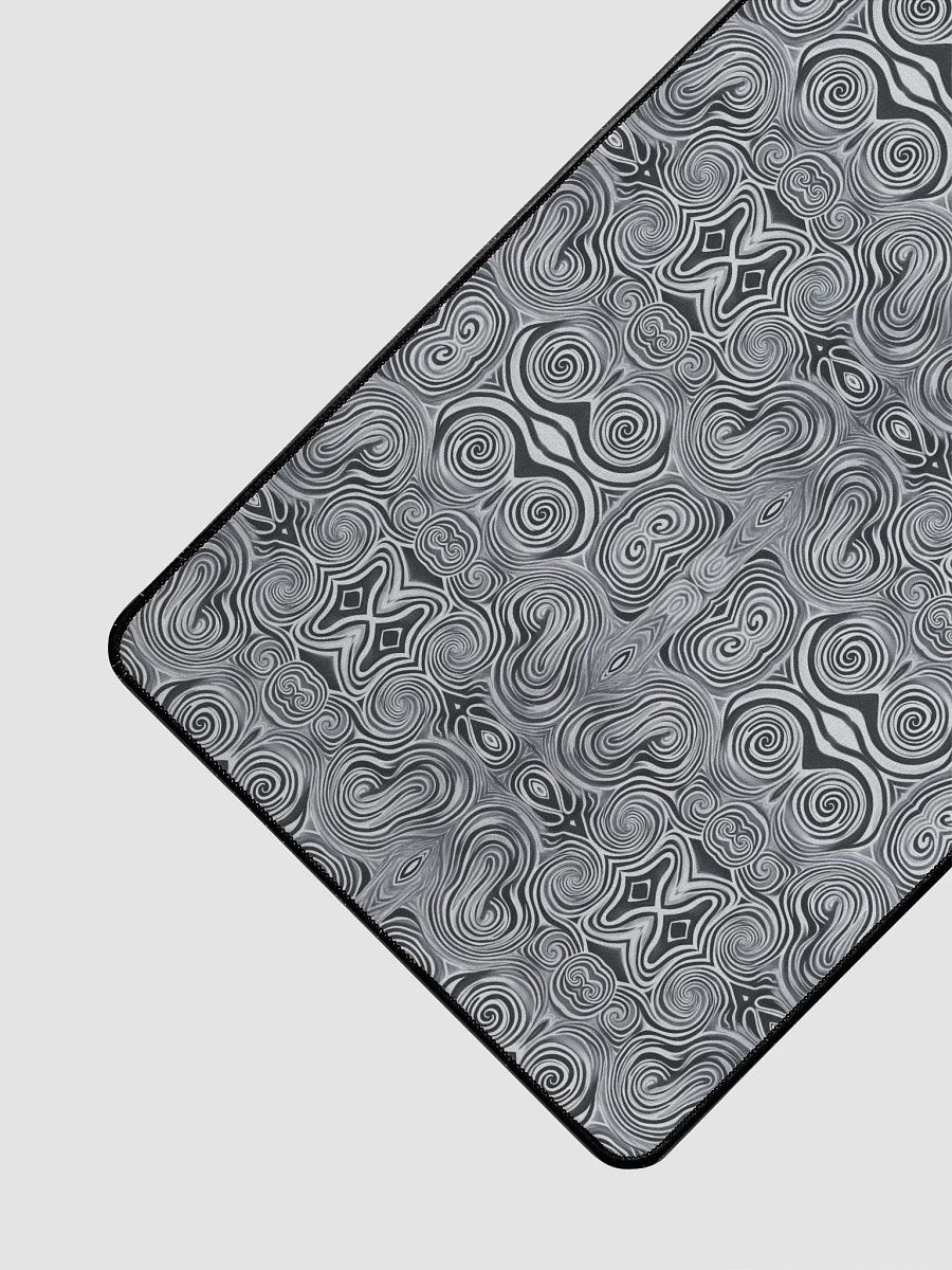 Funky Black and White Noir Liquid Tie-Dye Desk Mat product image (4)