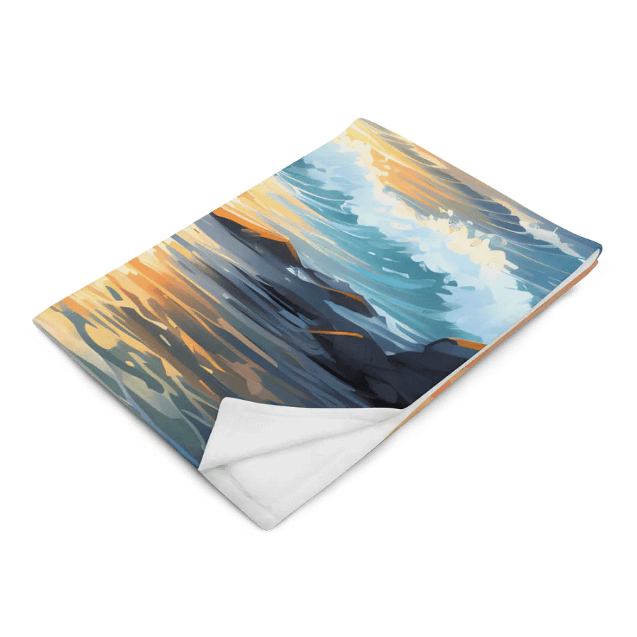 Beach Sunset Island Palm Trees Scenic Throw Blanket product image (6)