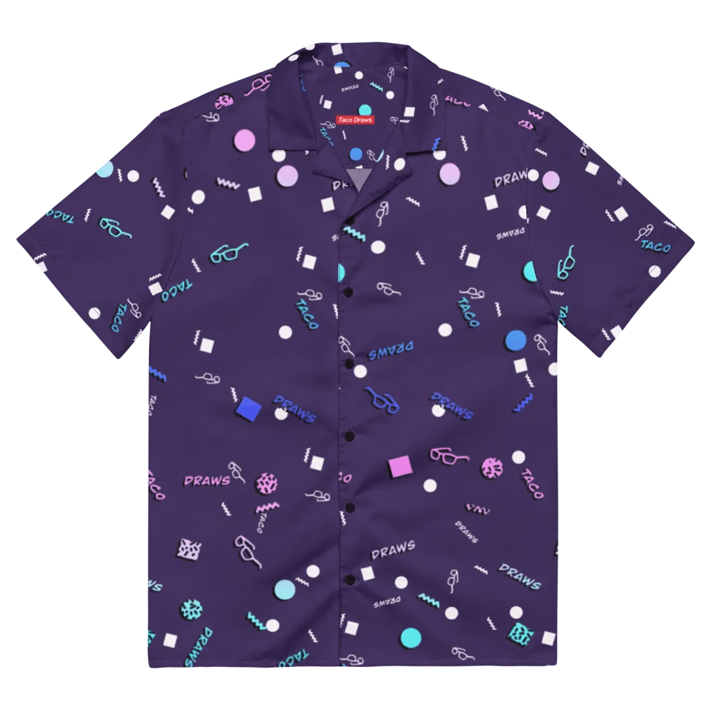 TacoDraws Retro Pattern Button-Up product image (2)