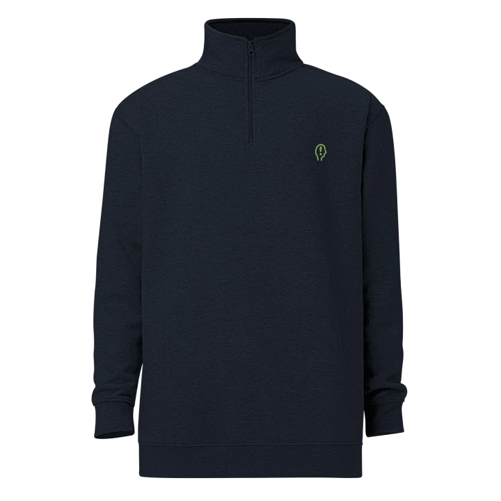 EXCLAIMING MENTALLY (lime) embroidered quarter zip product image (12)