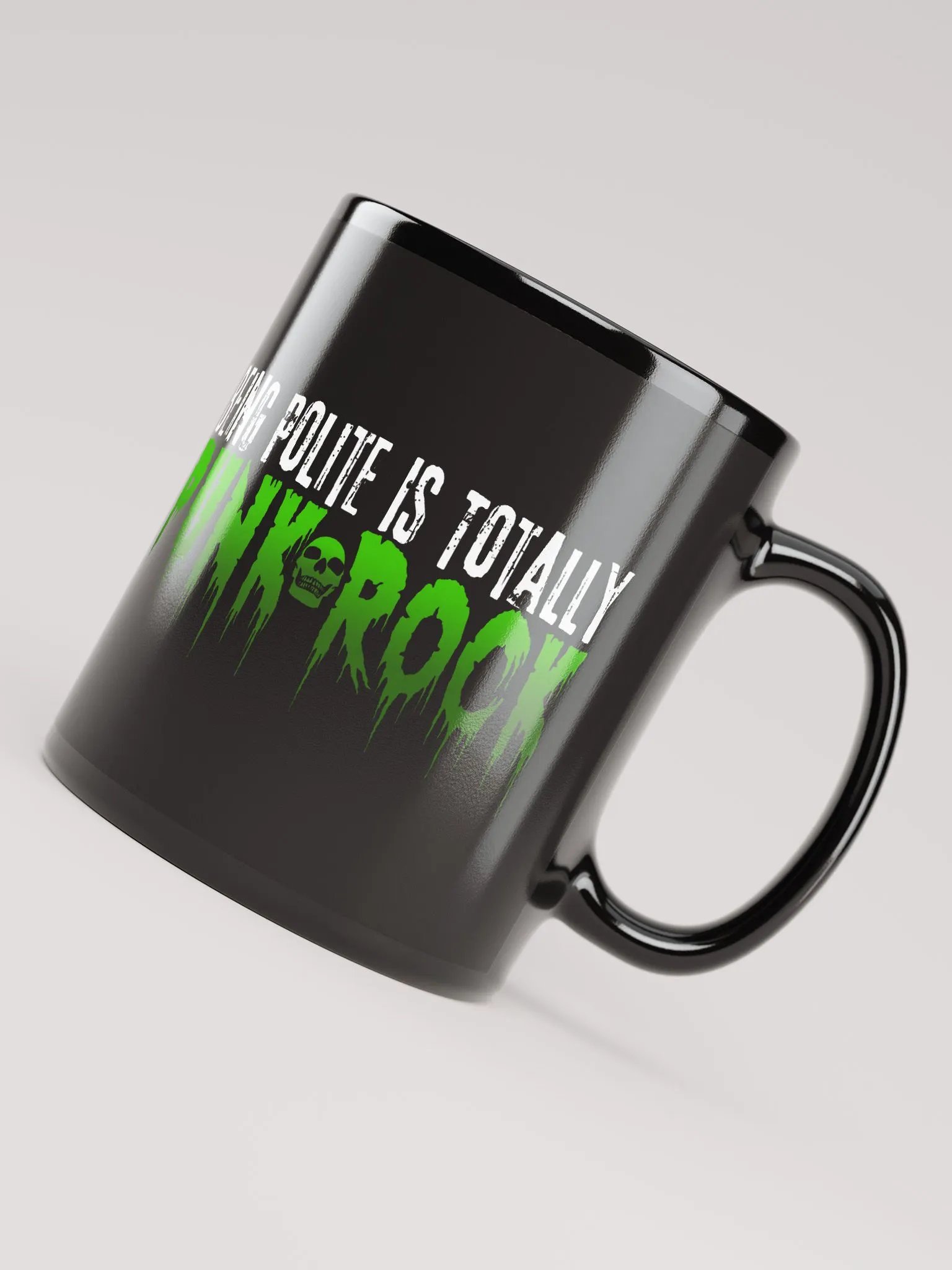Being Polite is Punk Rock Black Mug product image (7)