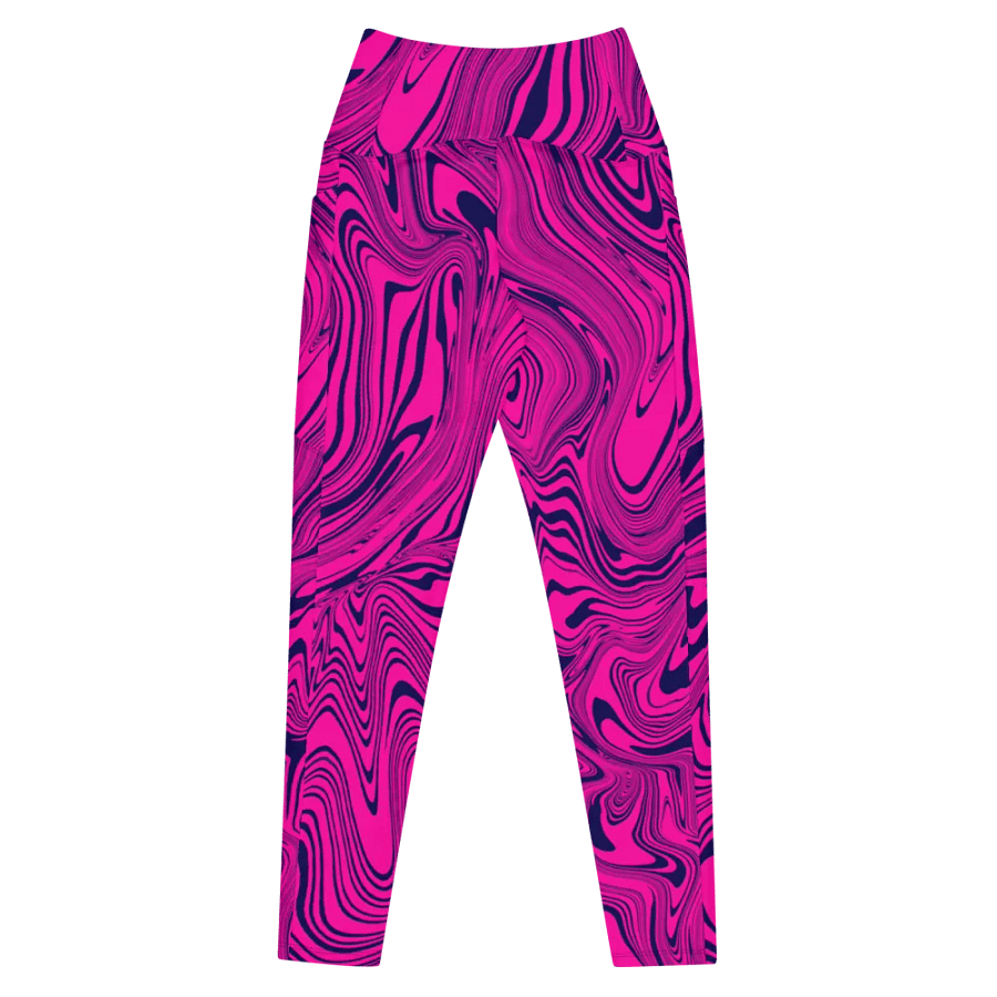 Leggings with Pockets - Abstract Magenta Pink Swirls product image (7)