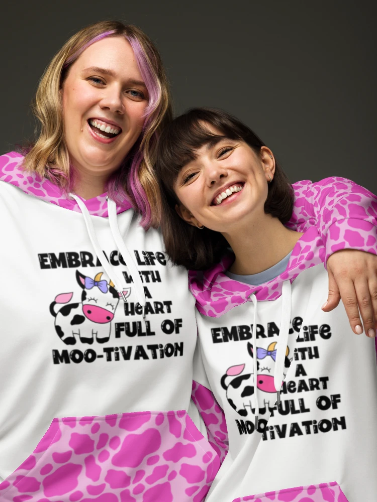 Mootivation Pink Cow Hoodie product image (1)