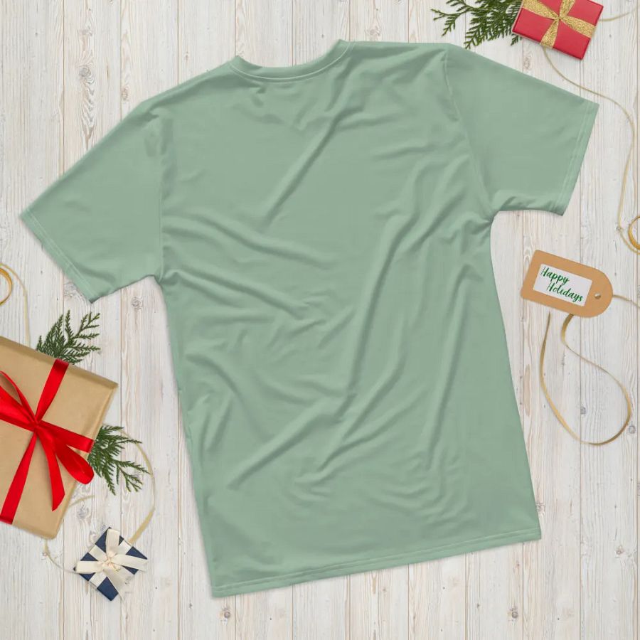Plain Light Sage Green Soft Summer Men's Crewneck Polyester Heavyweight Premium T-Shirt by Treasure Pie product image (12)