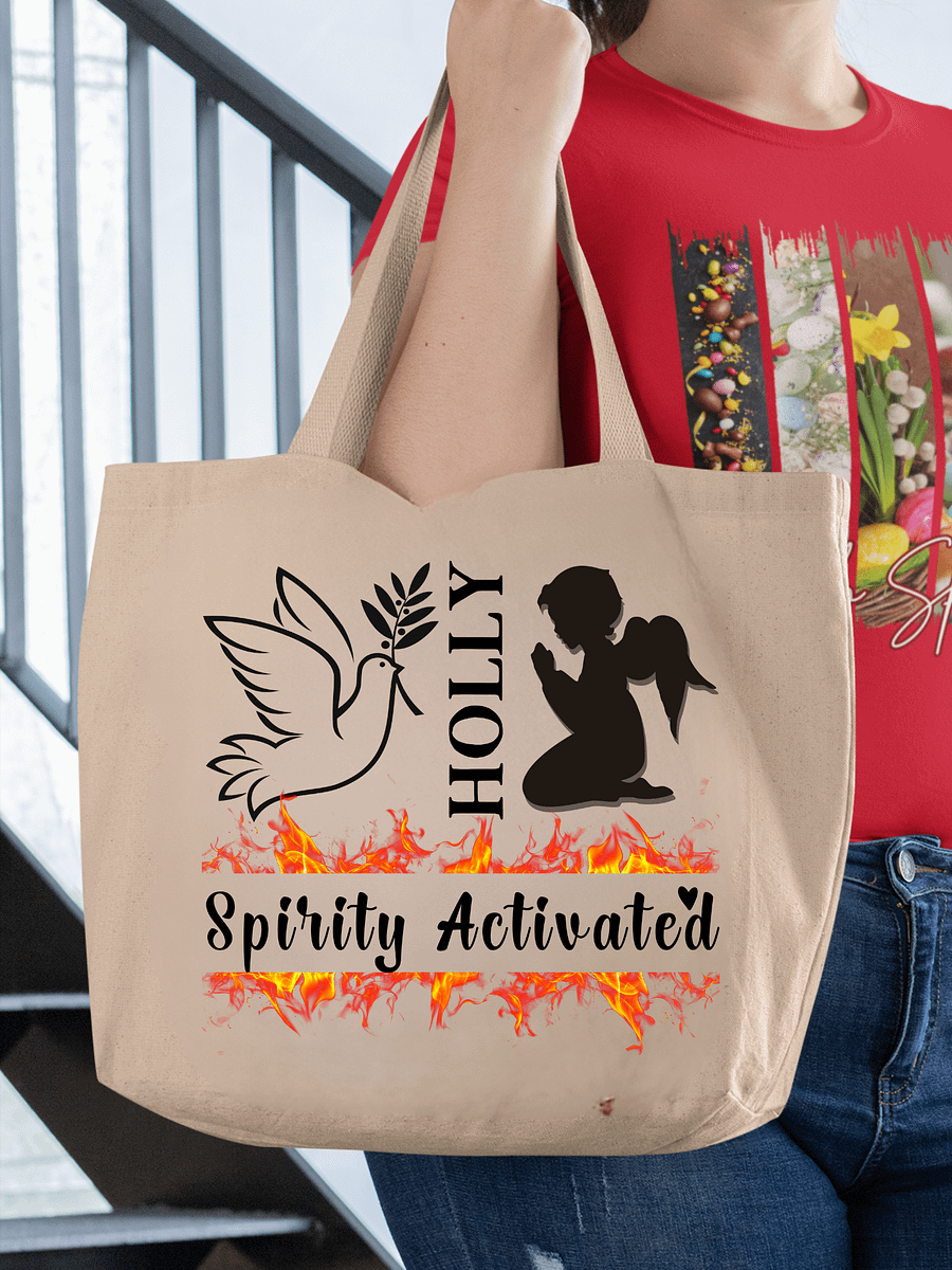 Holly Spirit Activated Christian Faith Organic Tote Bag product image (1)