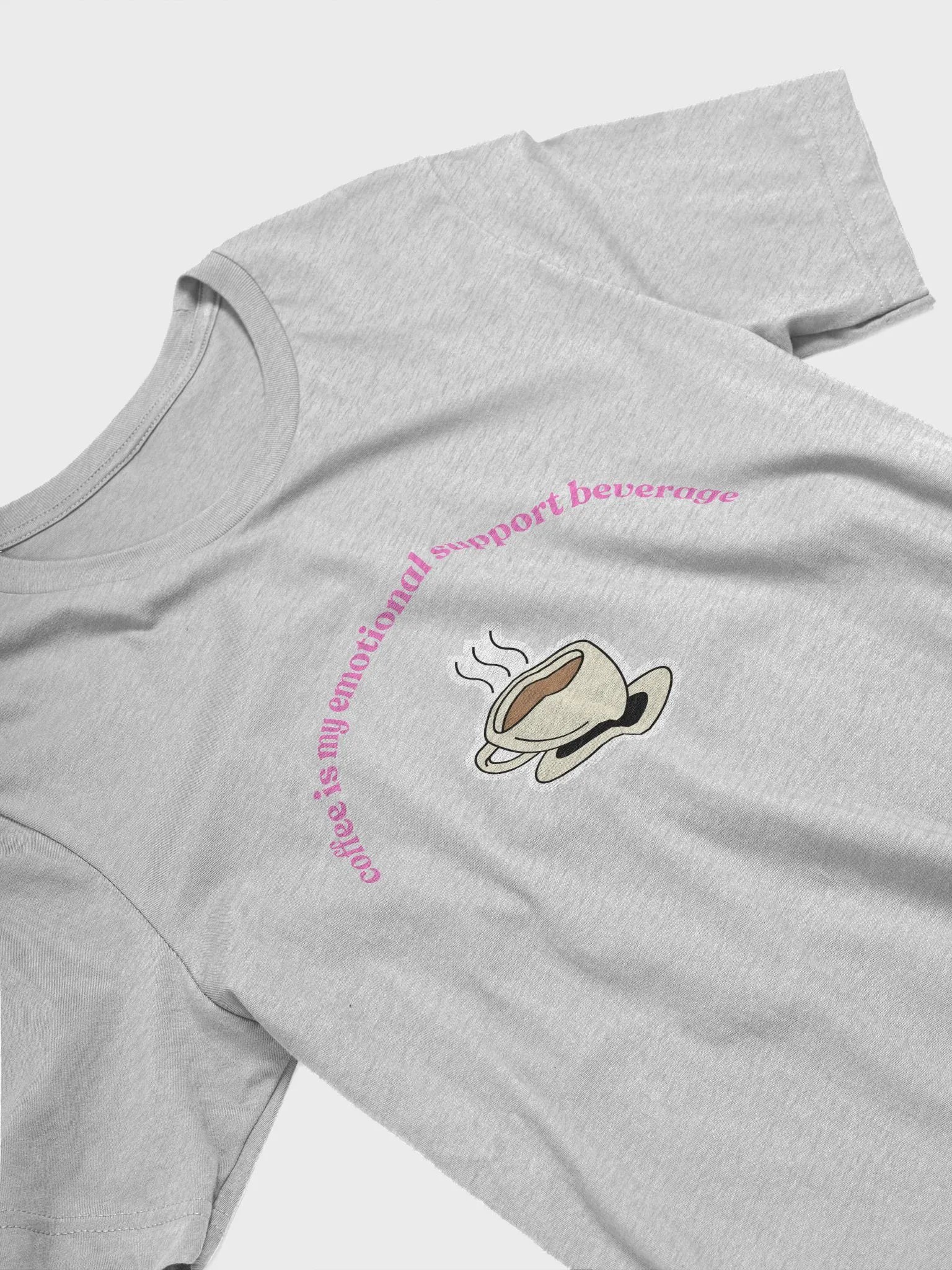 Coffee=Emotional Support T-Shirt (pink) product image (3)