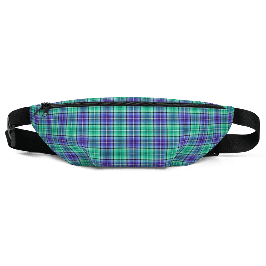 Bright Green and Purple Plaid Fanny Pack product image (2)