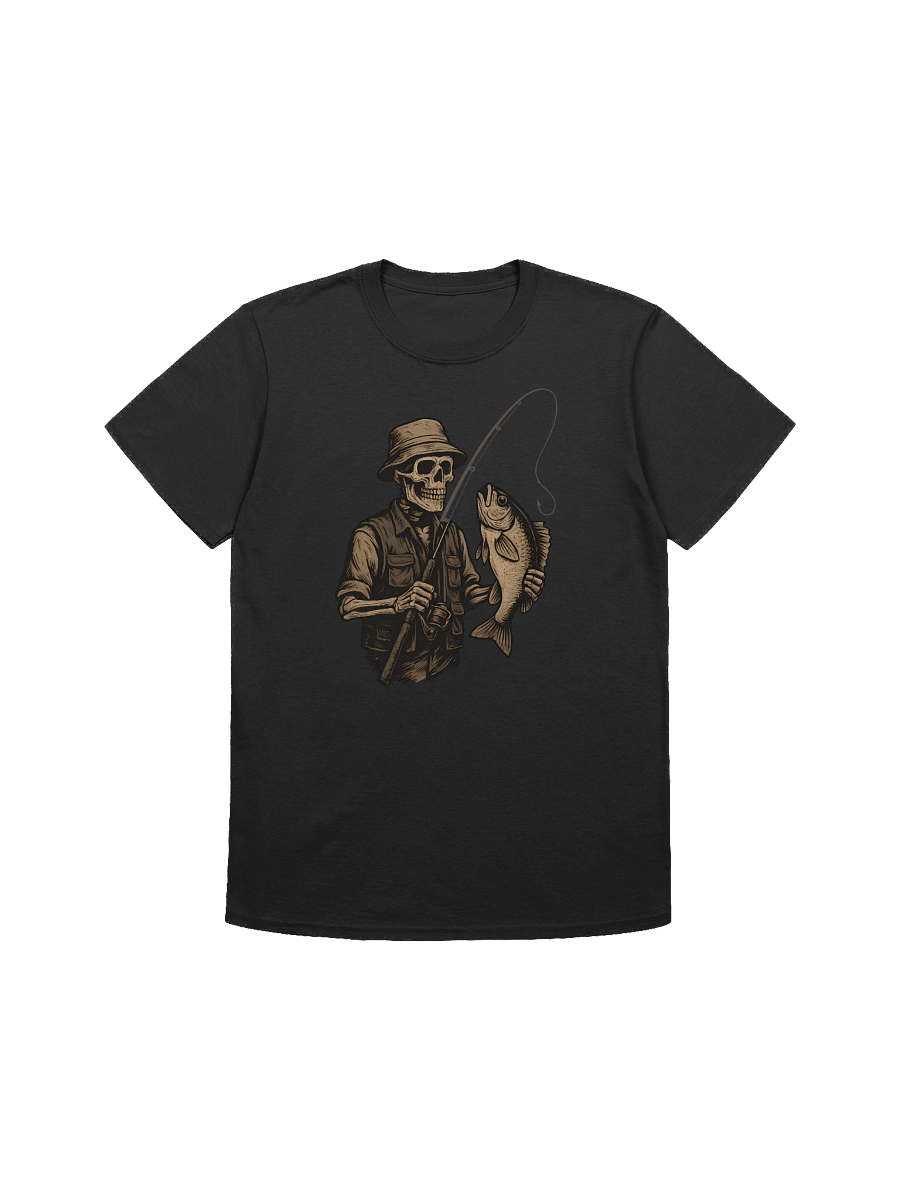 Skeleton Fishing T-Shirt – Bass Fisherman Graphic Tee for Anglers product image (1)