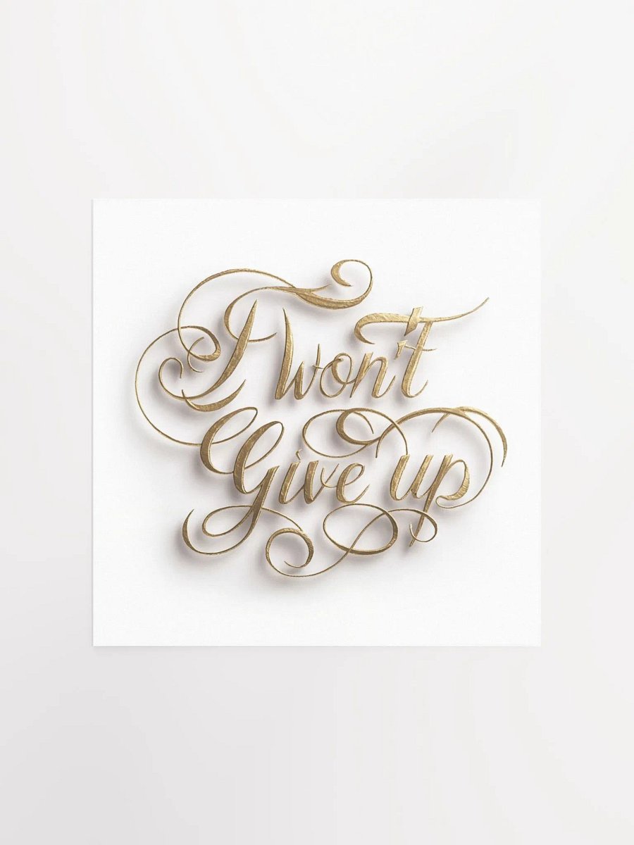 Self-Love Affirmation Art for Goal Setting and Self-Care - I Won't Give Up product image (2)