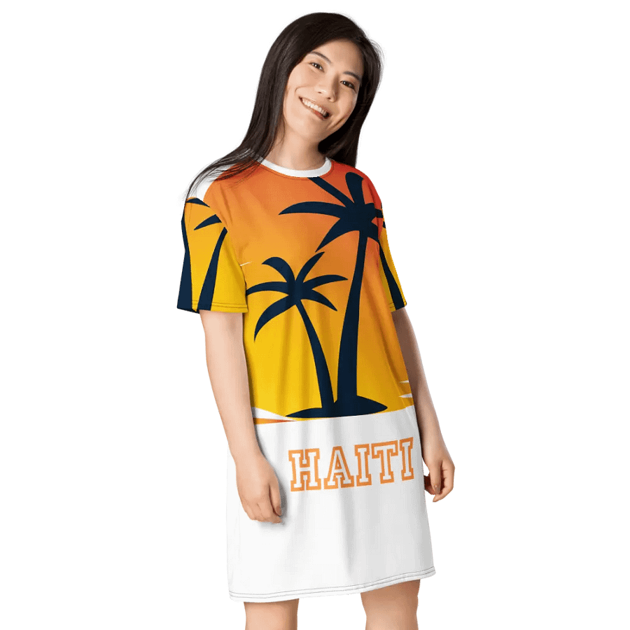 Sunset Palm Paradise T-Shirt Dress product image (5)