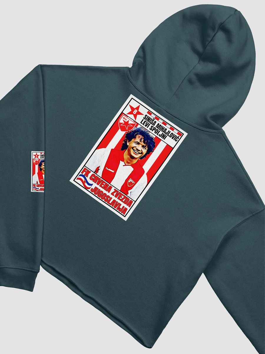 Siniša Mihajlović (FK Crvena Zvezda) #2 Bella+Canvas Fleece Crop Hoodie product image (4)