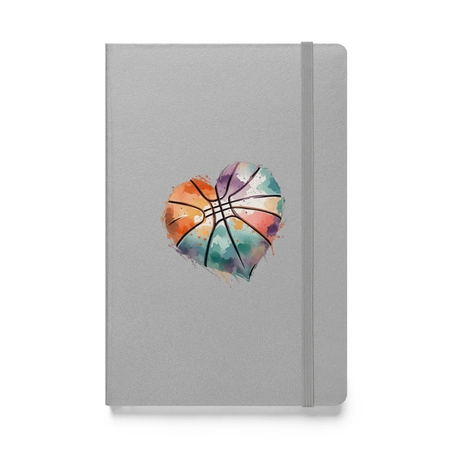 Heart Pastel Basketball Heartfelt Hoops Hardcover Notebook product image (1)