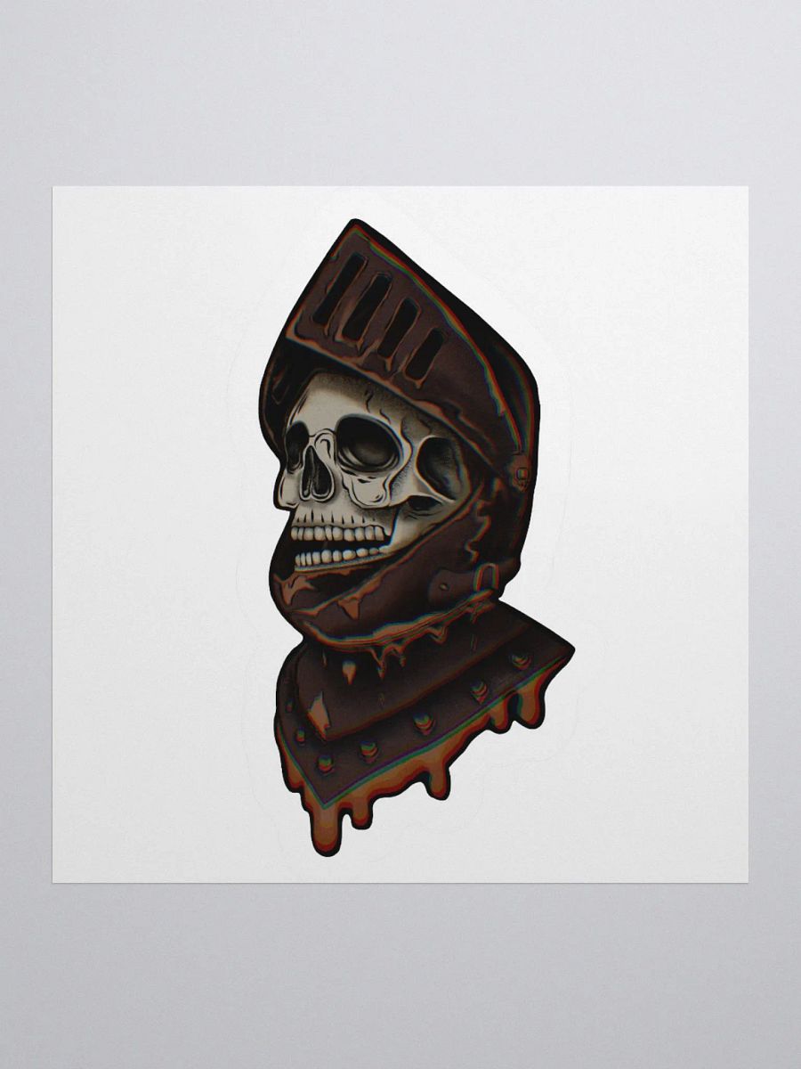 "Gothic Knight Skull" Sticker product image (2)