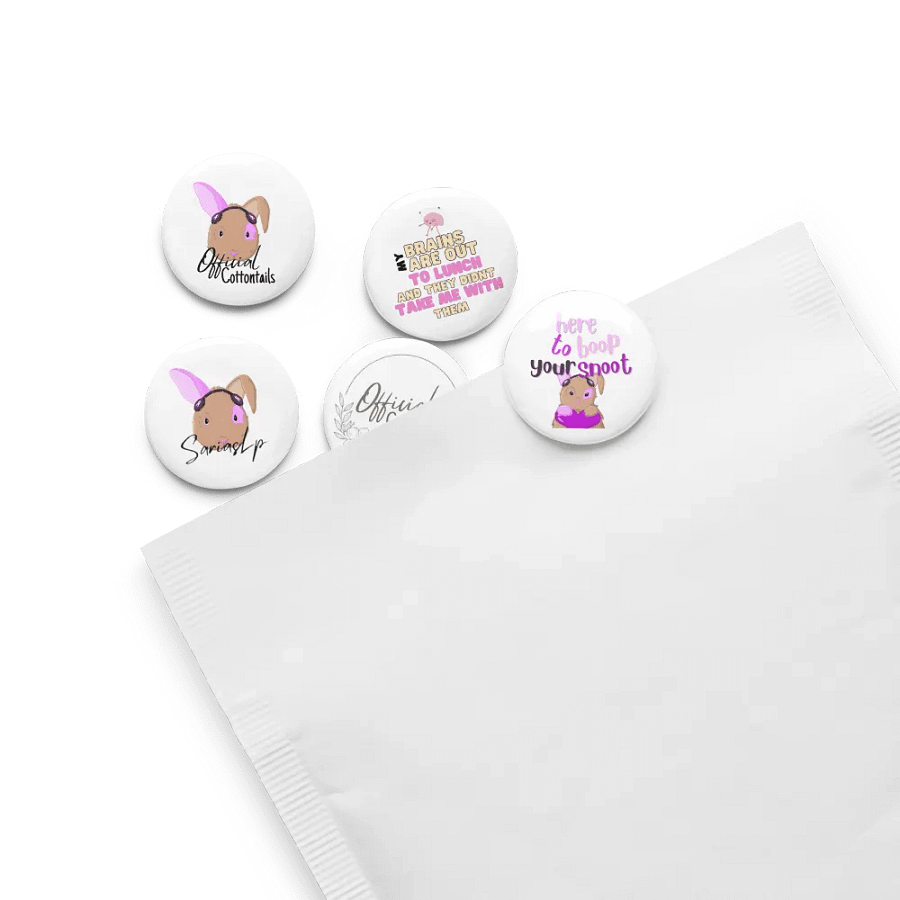 Whimsical Cottontail Pin Button Set product image (8)