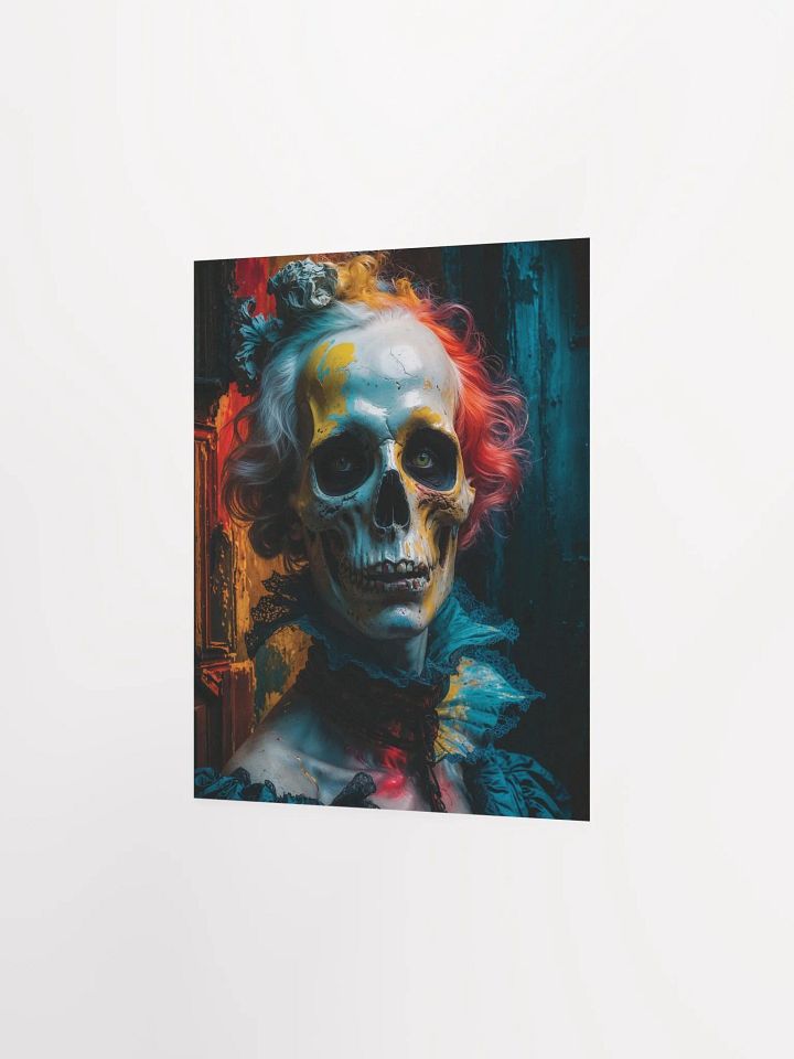 Curly-Haired Skull Print Poster product image (10)