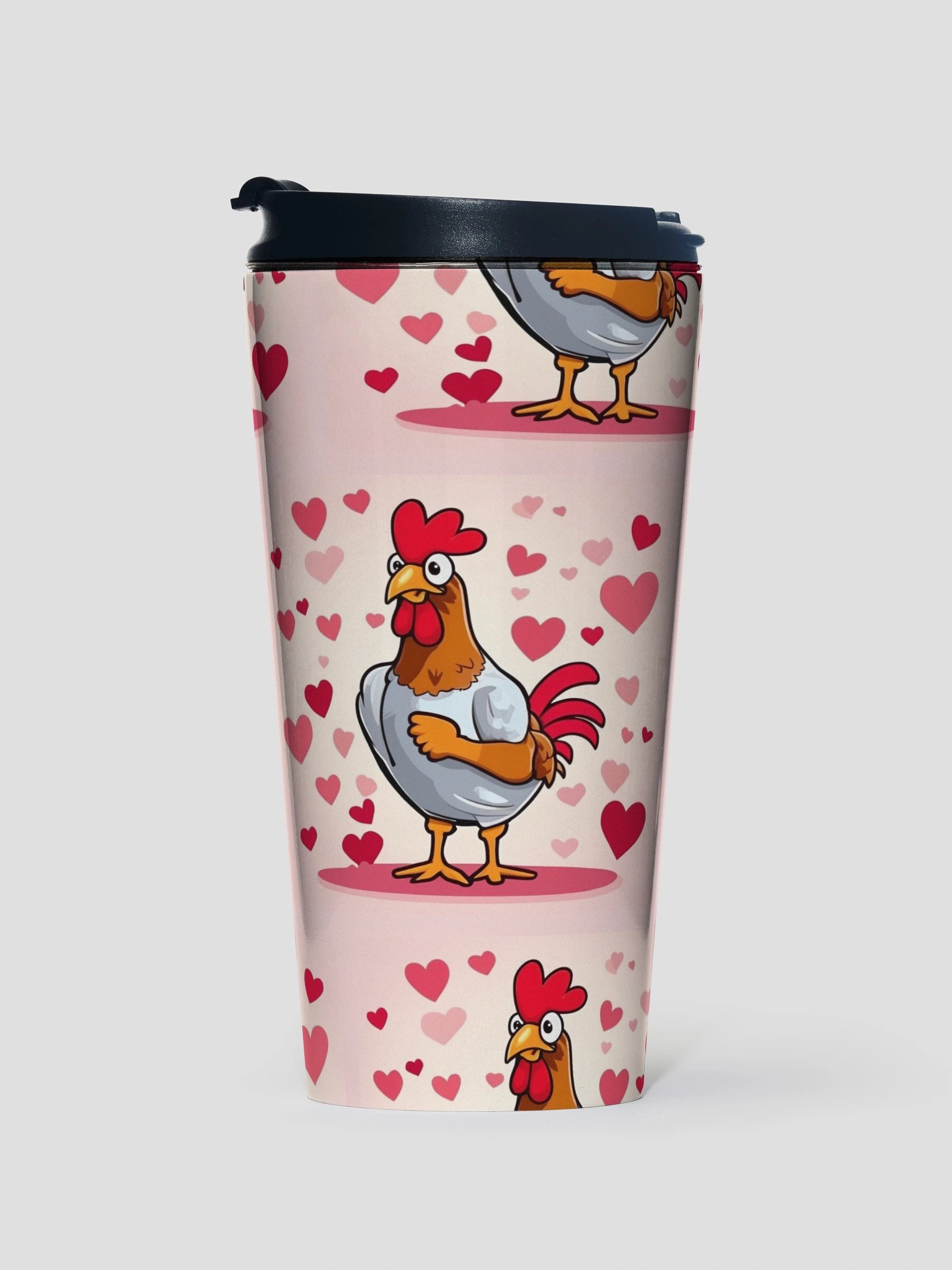 Lovebird Rooster Stainless Steel Travel Mug product image (1)