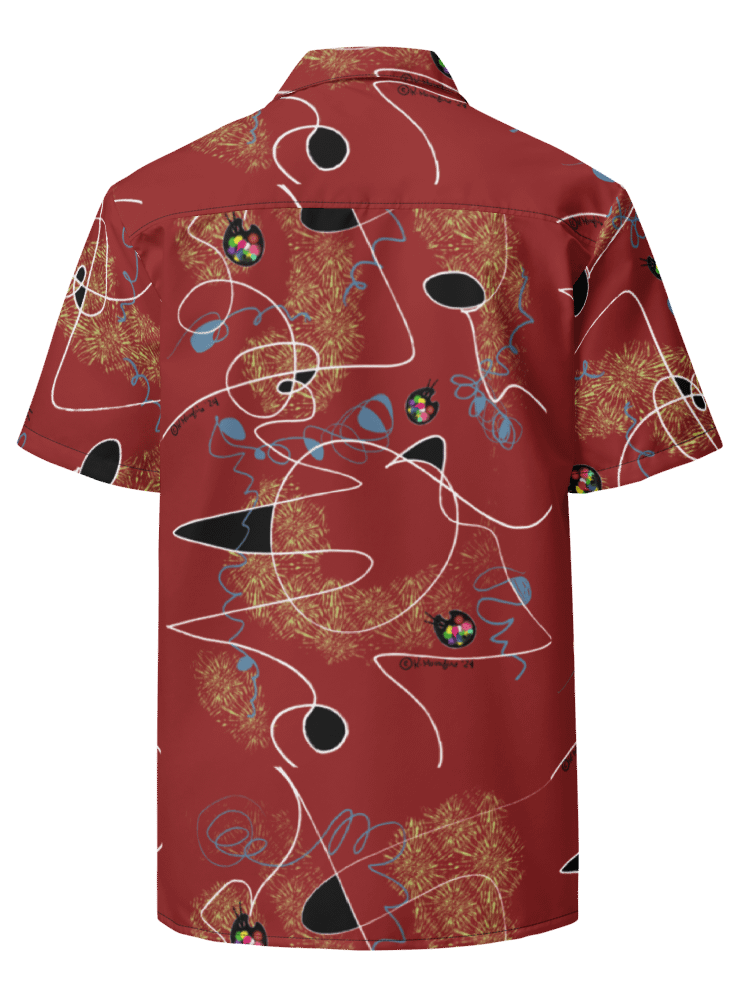 ScribbleWear #4 Unisex Hawaiian Style Shirt /Tomato product image (2)