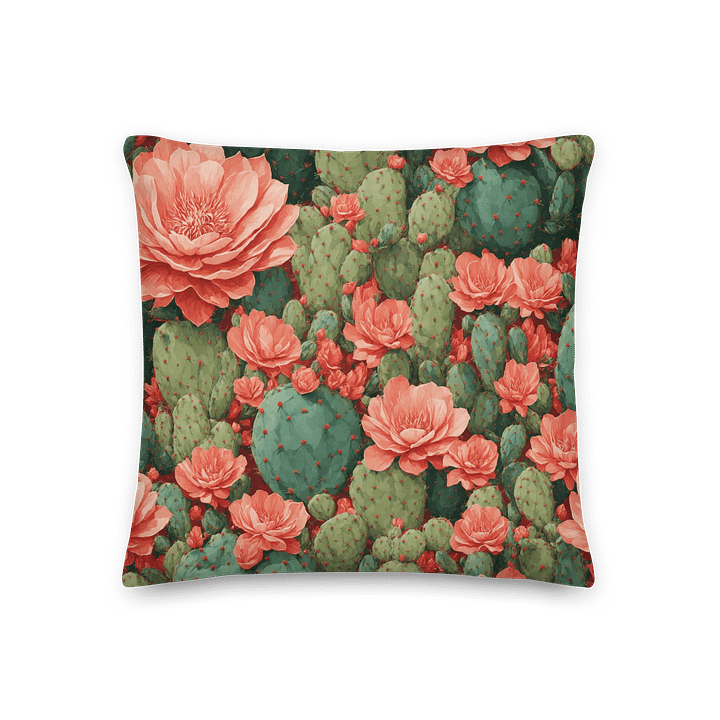 Blooming Cacti-Linen Feel All-Over Print Pillow product image (3)