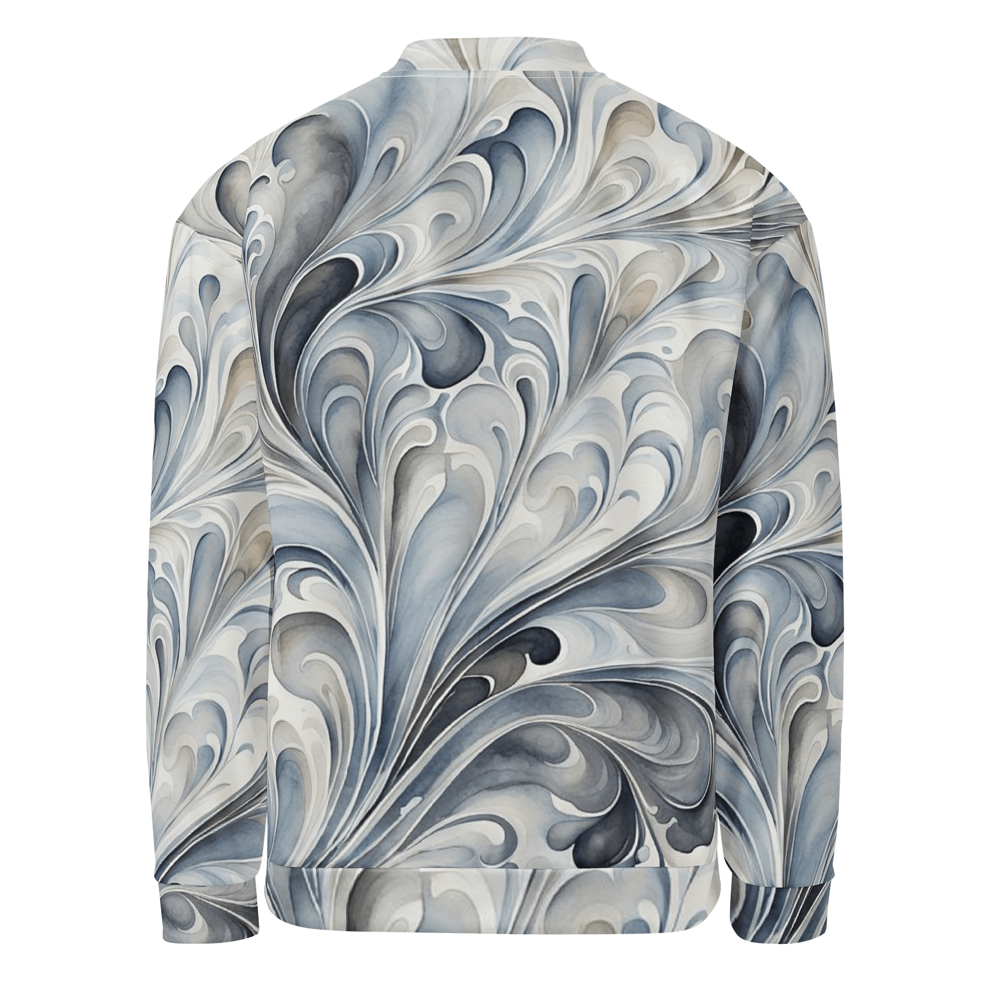Gray Fractals Bomber Jacket product image (2)