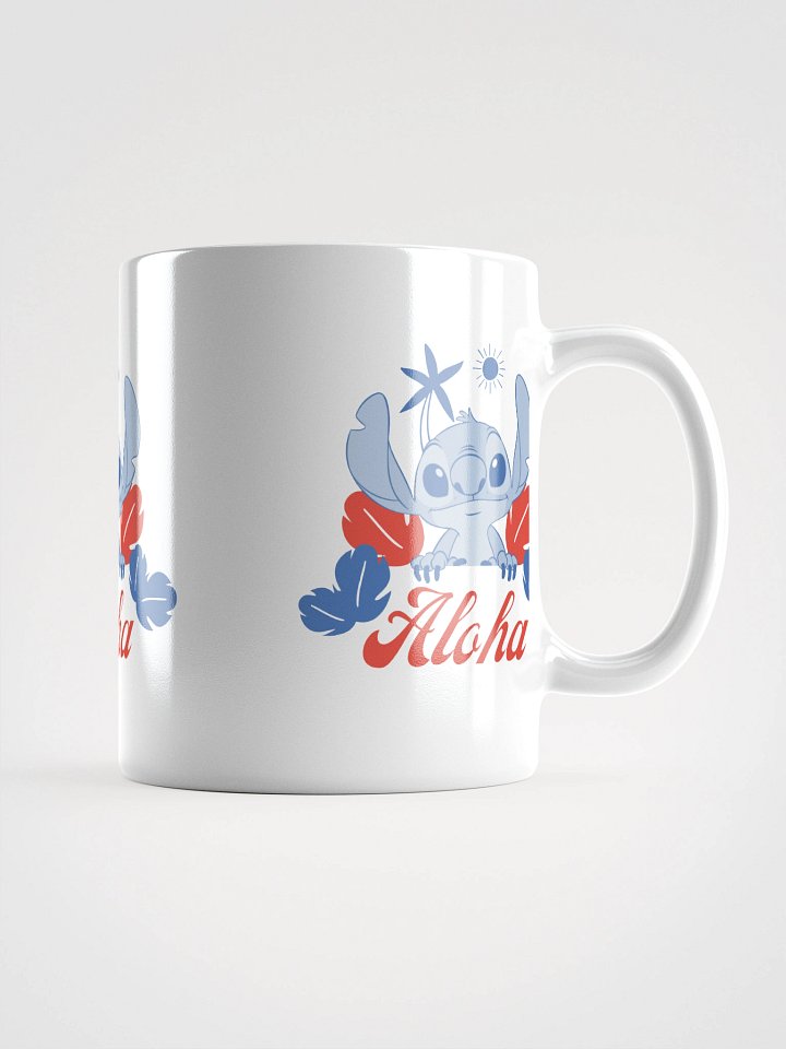 Aloha Blue Character White Glossy Mug product image (1)