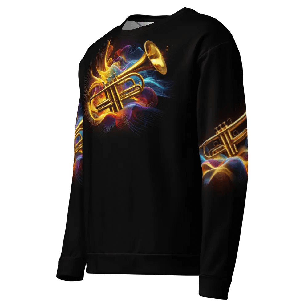 Golden Trumpet Musical Instrument - All-Over Unisex Sweatshirt #8 product image (4)