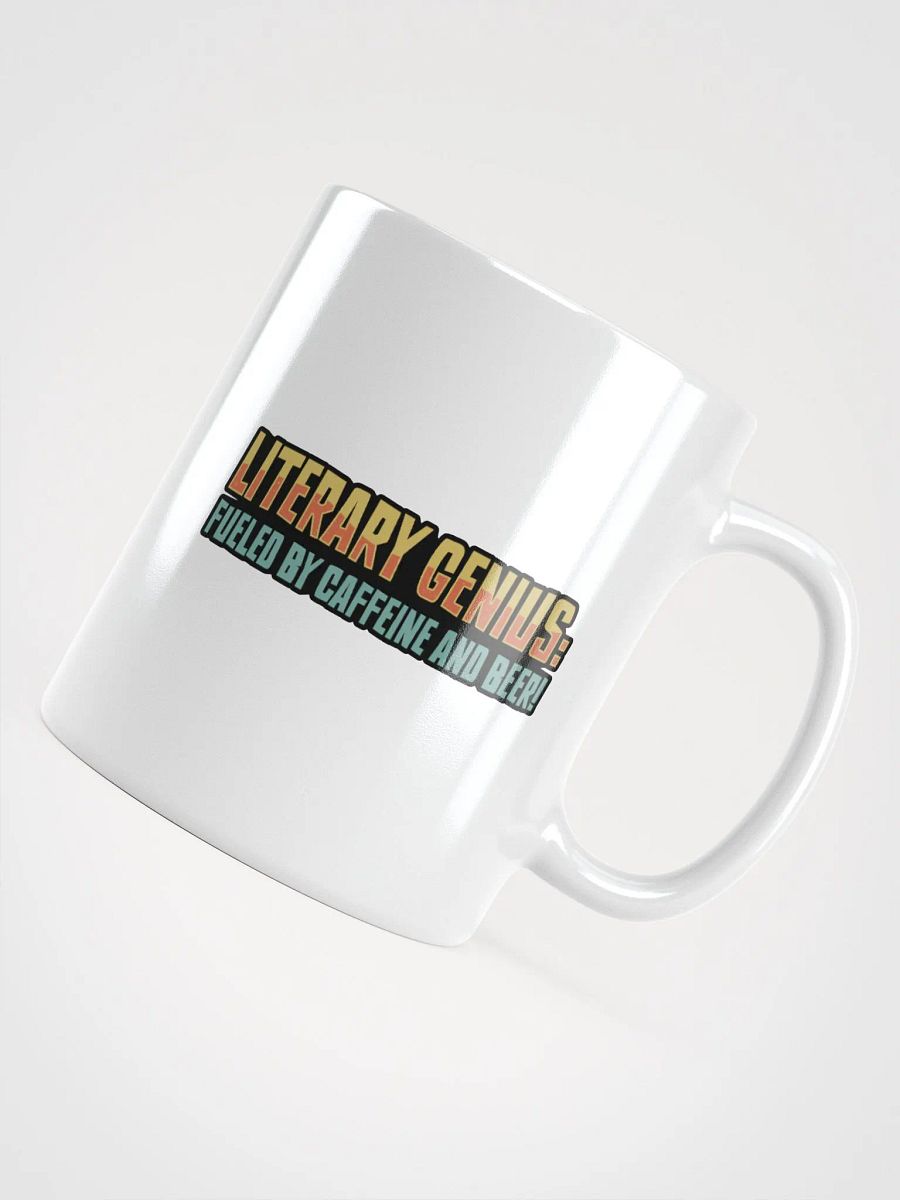 Funny Literary Coffee Mug – Fueled by Caffeine & Beer! product image (4)