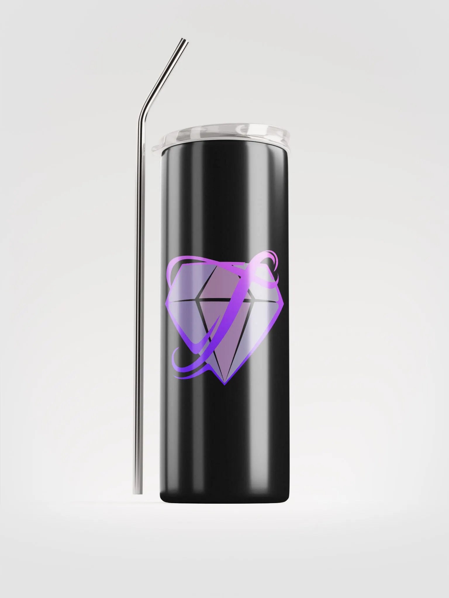 Matte pink logo stainless steel tumbler product image (1)
