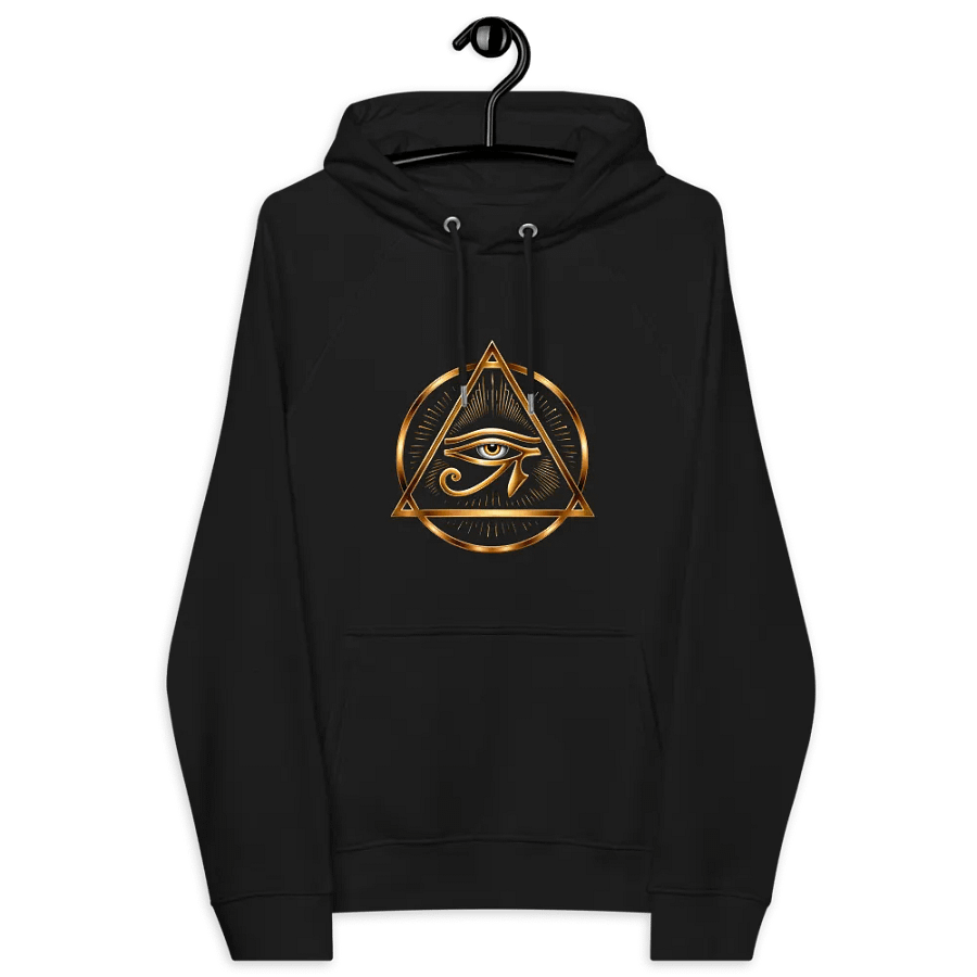 [Eye of Horus] - Unisex Eco Raglan Hoodie product image (6)