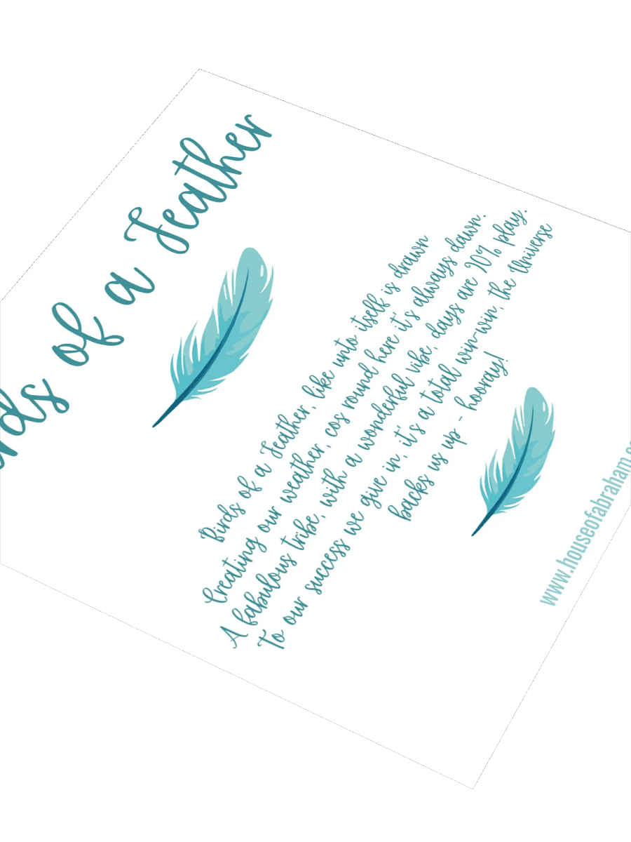 Birds of A Feather - Teal on White Sticker product image (3)