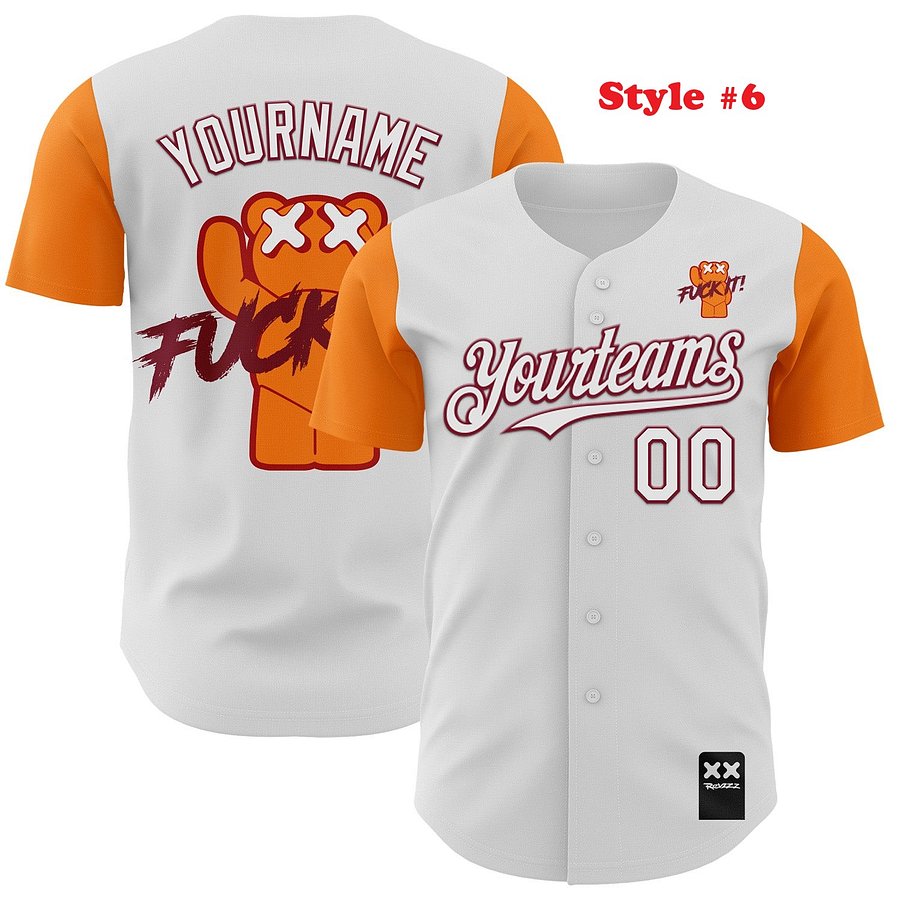 Authentic Baseball Jersey, Custom Baseball Jersey, Personalized Sport Jersey, Colorful, Number, XX revzzz product image (176)