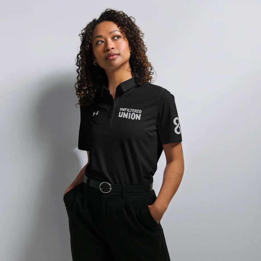Pixelated Union Women's Polo Shirt product image (15)
