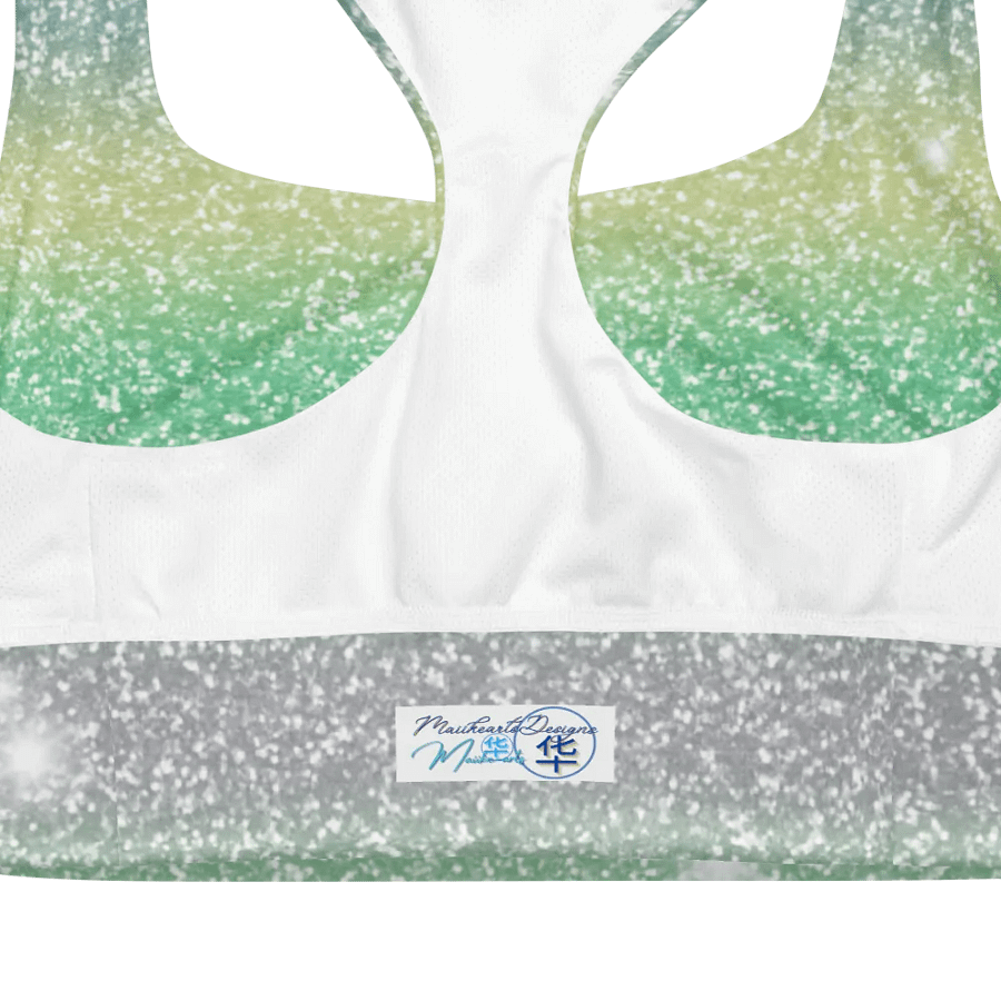 Glitter Unicorn Texture Design Longline Sports Bra - 10 product image (12)