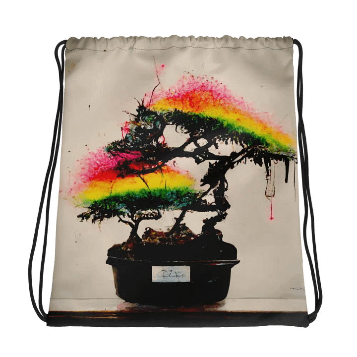 Rainbow Bonsai All-Over Drawstring Bag product image (1)