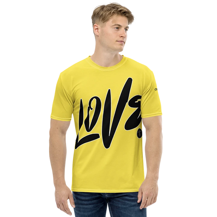 Love & Peace - Yellow - Crew Neck T-Shirt product image (1)