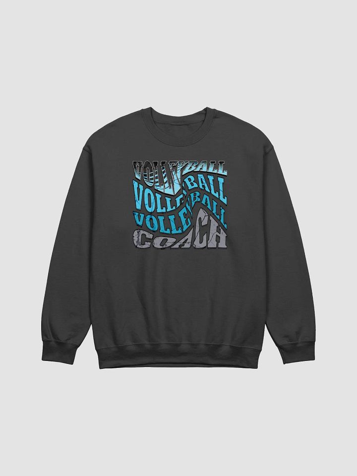 Mess Swirl Volleyball Coach Wavy Statement Sweatshirt product image (1)