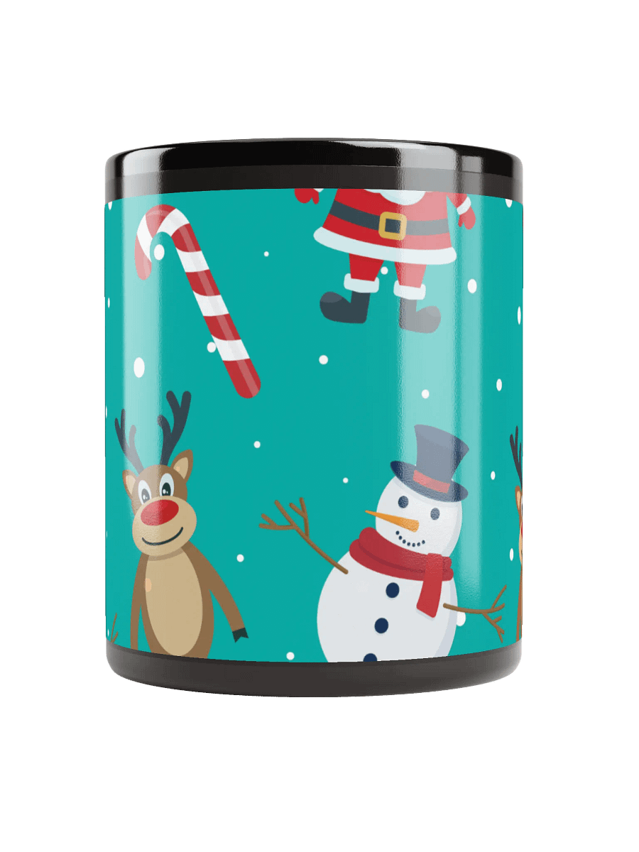 Festive Christmas Delight Black Glossy Mug product image (9)
