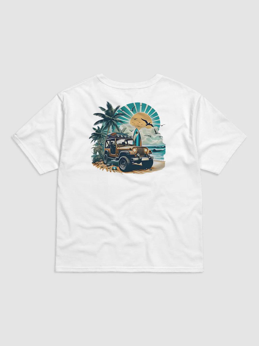 Retro Summer Vibes: Premium Beach T-Shirt with Classic Car Graphic product image (3)