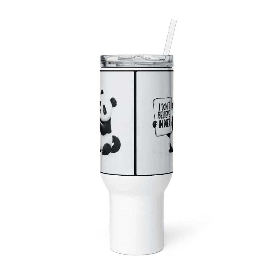 Panda Power "I don't believe in diet" Travel Mug product image (2)