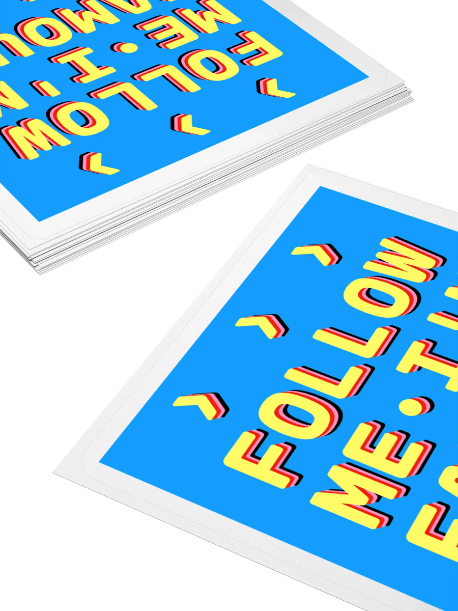 Follow me I'm famous • 15 minutes of fame rainbow edition sticker product image (4)