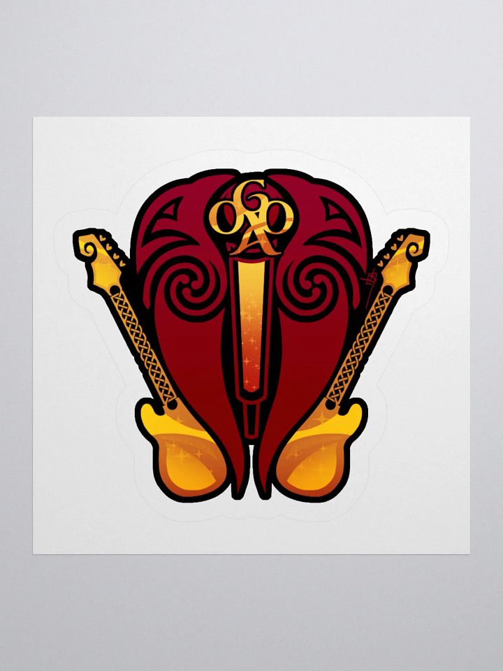 | Vinyl Sticker | Old Gods Crest | Sunset - Red&Gold | product image (1)